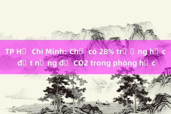 TP Hồ Chí Minh: Chỉ có 28% trường học đạt nồng độ CO2 trong phòng học