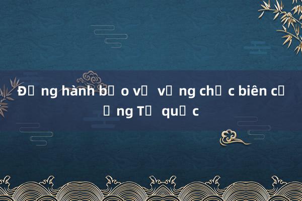 Đồng hành bảo vệ vững chắc biên cương Tổ quốc