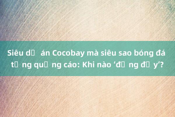 Siêu dự án Cocobay mà siêu sao bóng đá từng quảng cáo: Khi nào ‘động đậy’?