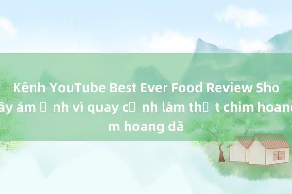 Kênh YouTube Best Ever Food Review Show gây ám ảnh vì quay cảnh làm thịt chim hoang dã